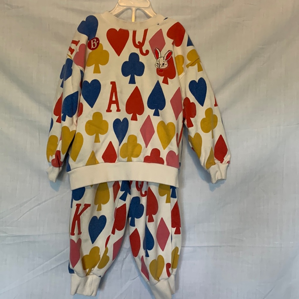 Little girls sweat shirt and sweatpants set
